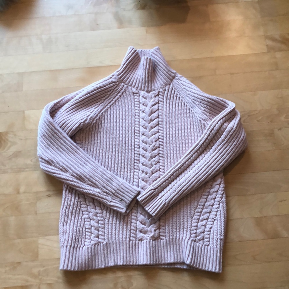 Lululemon Light pink cable knit Lululemon sweater